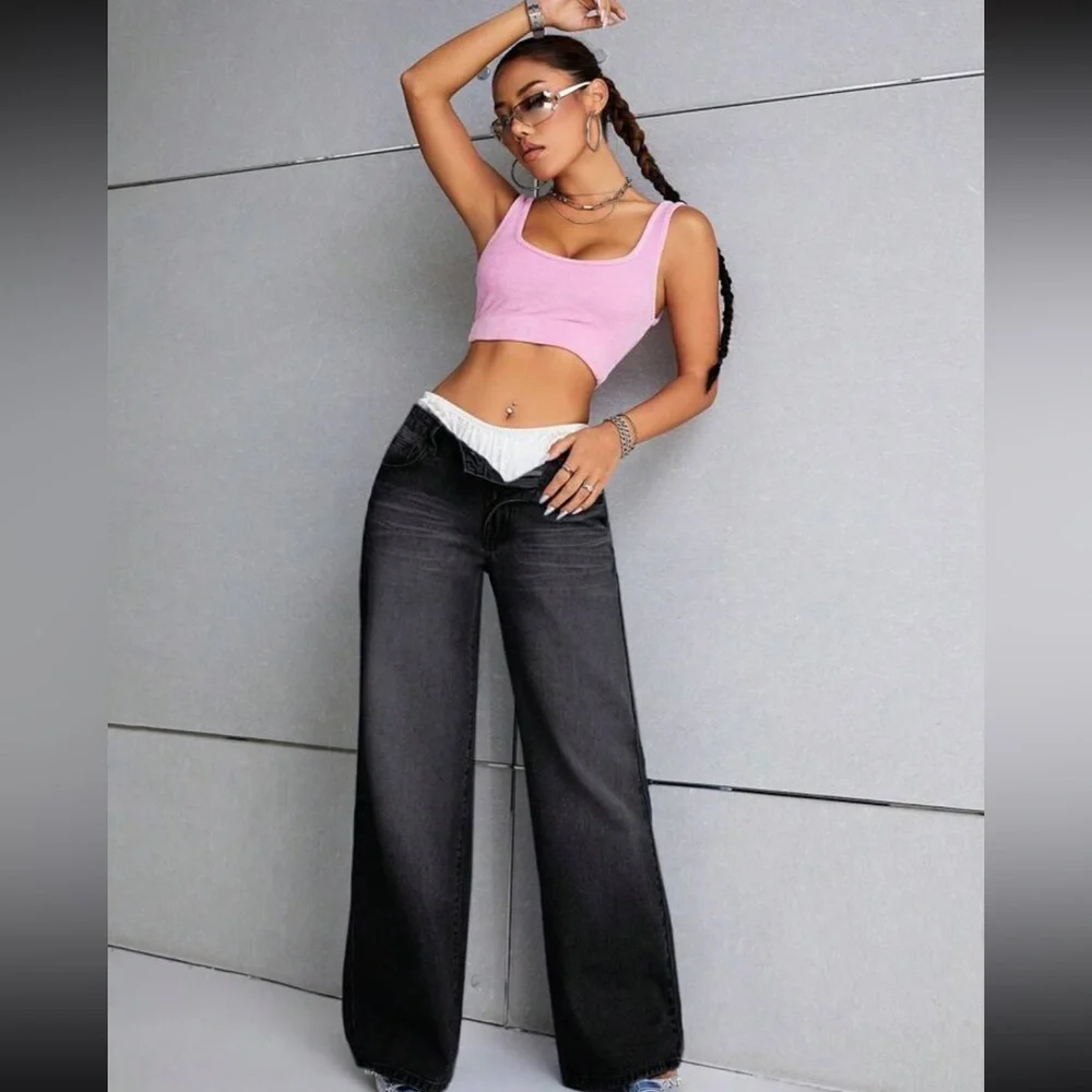 Washed Wide Leg Jeans 💖 - Picture 5 of 5